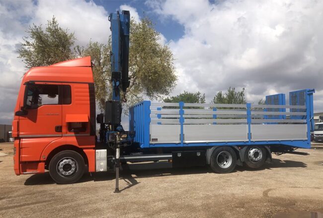 camion pluma con rampas