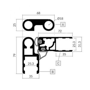 conjunto bisagra puerta exterior para semirremolques