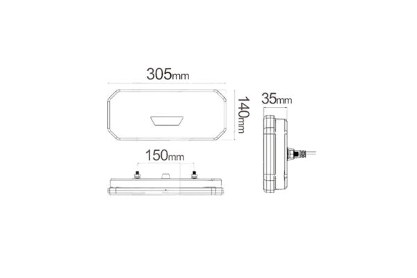 piloto trasero led plano