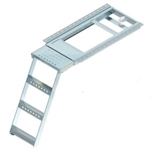 Escalera escamoteable 3 peldaños con plataforma cincada